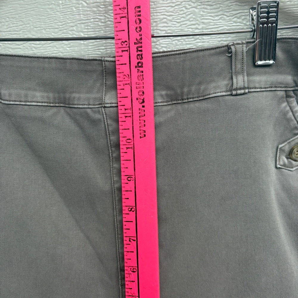 Spanx stretch twill cropped Wide Leg Crop Pants Taupe Gray High Rise 20312T L - Picture 7 of 10